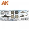 AK Interactive AK11750 US ARMY HELICOPTER COLORS 4x17 ml